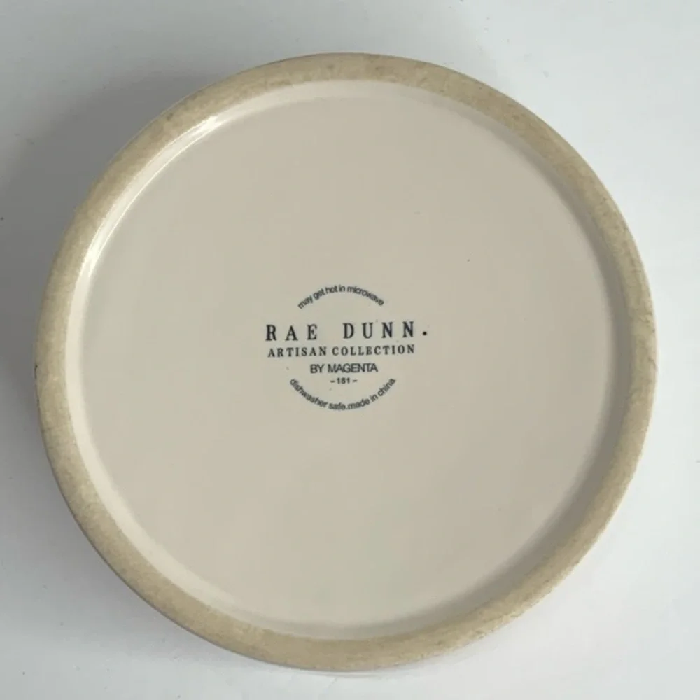 Rae Dunn Jingle Bones Ceramic dog Bowl SZ 5.75X2.75 EUC